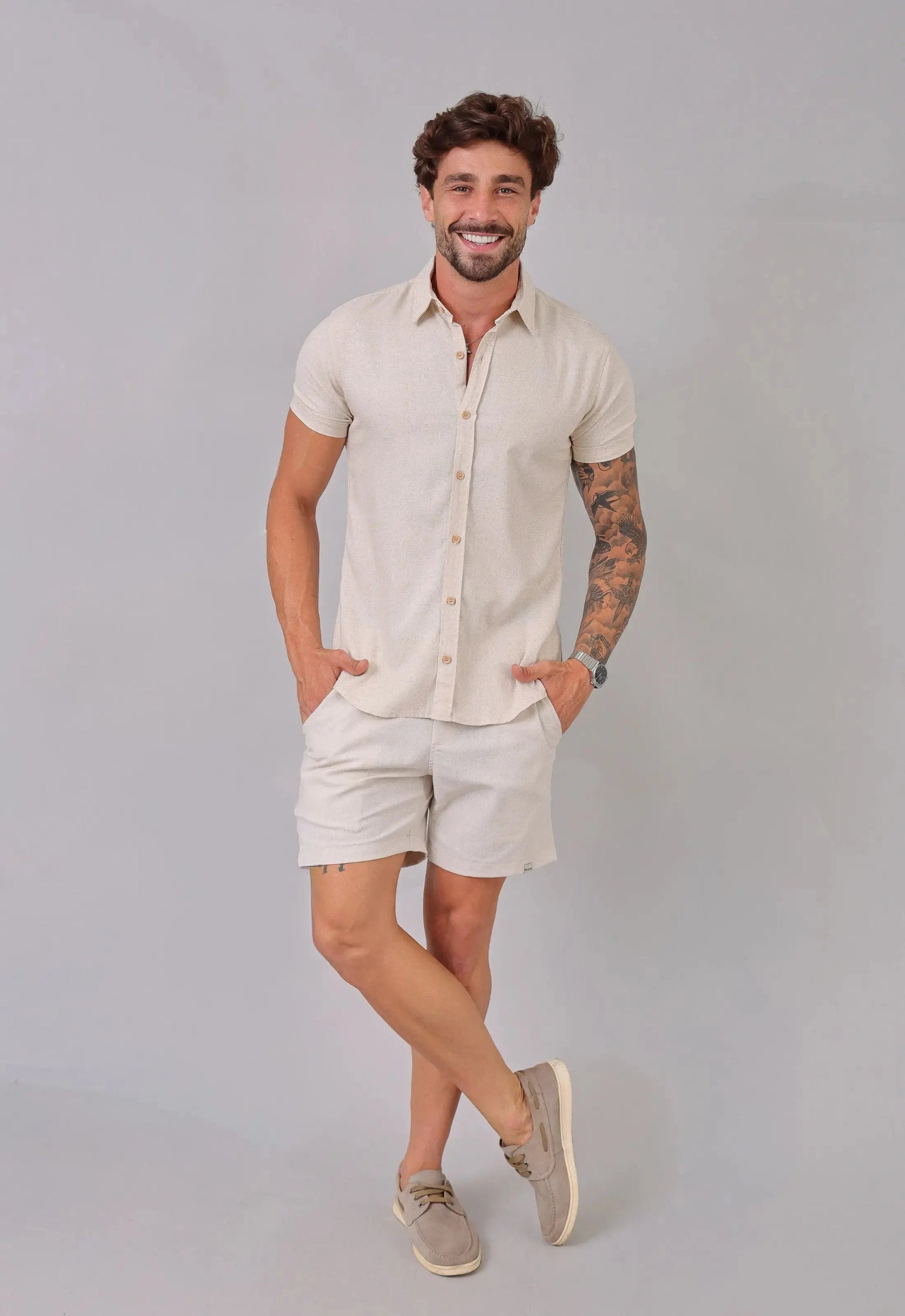 Camisa Masculina Linho com Viscose