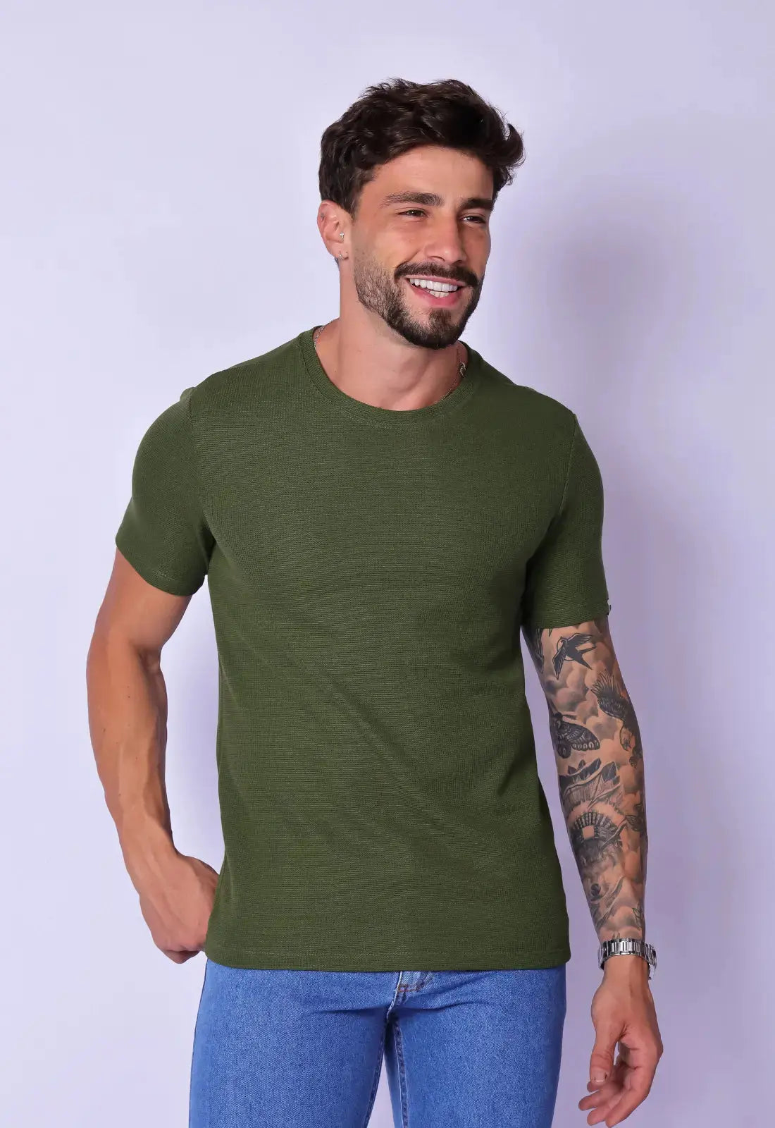 Camiseta Masculina Tricot Verde