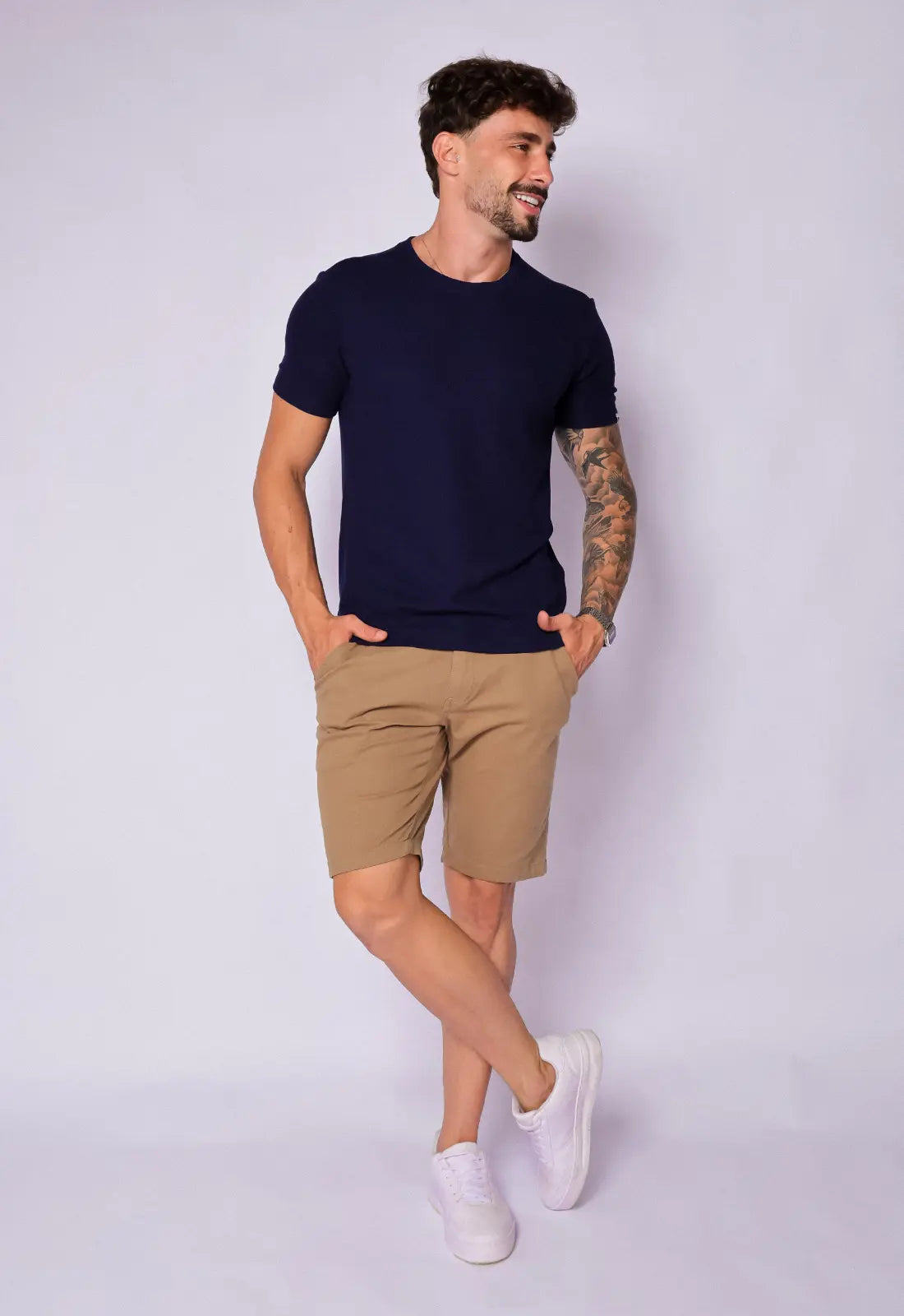 Camiseta Masculina Tricot Azul Marinho