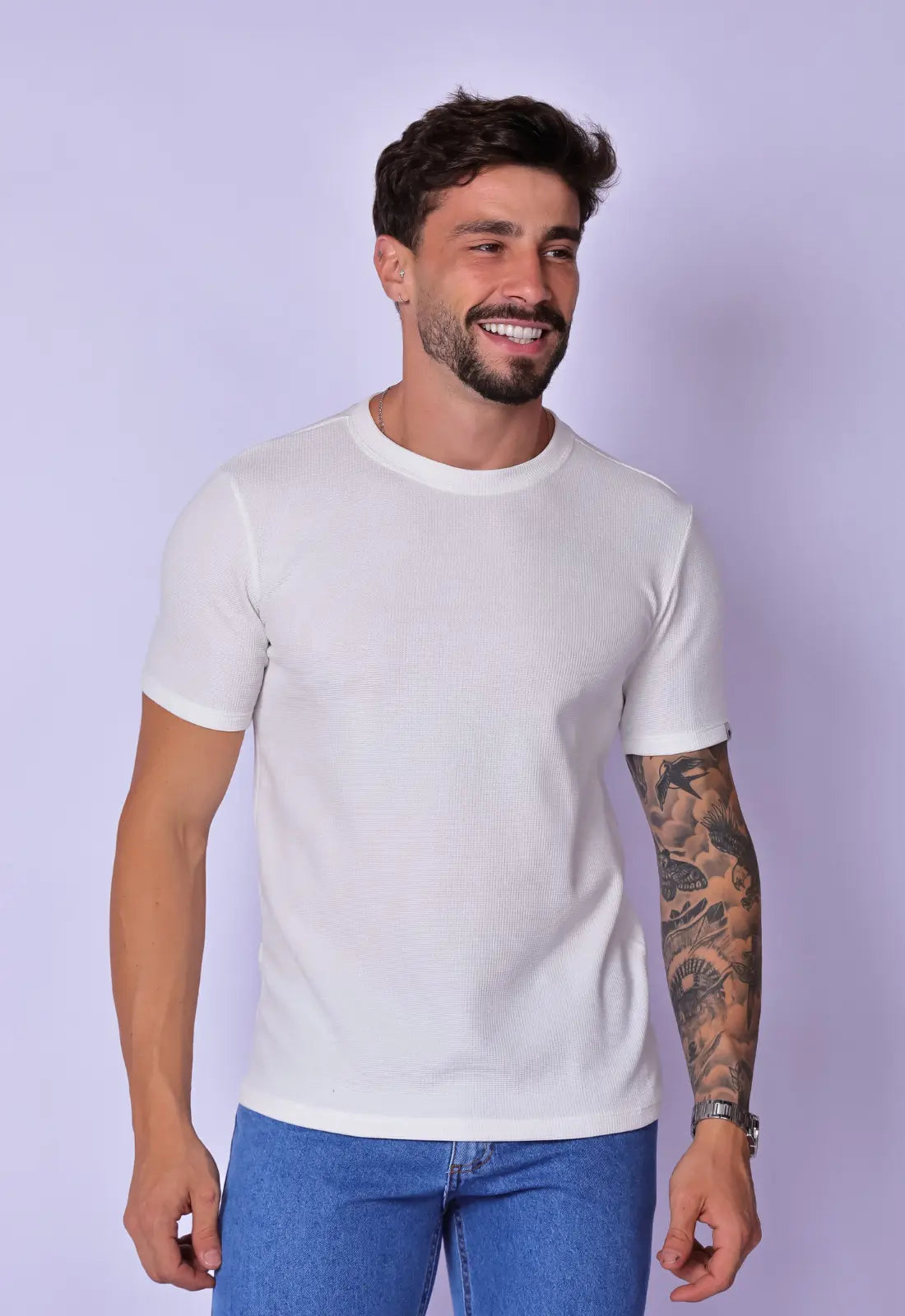 Camiseta Masculina Tricot Branca