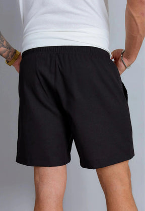 Shorts de Linho Masculino Preto